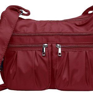VOLGANIK ROCK Red Crossbody Shoulder Handbags Lightweight Waterproof